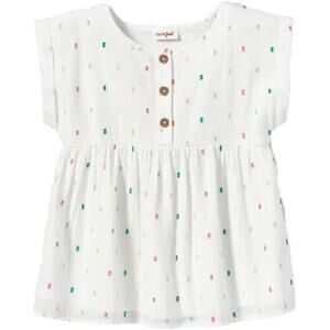 Cat & Jack Girl's Top sz S (6/6x) Short Sleeve Button Front Swing Top